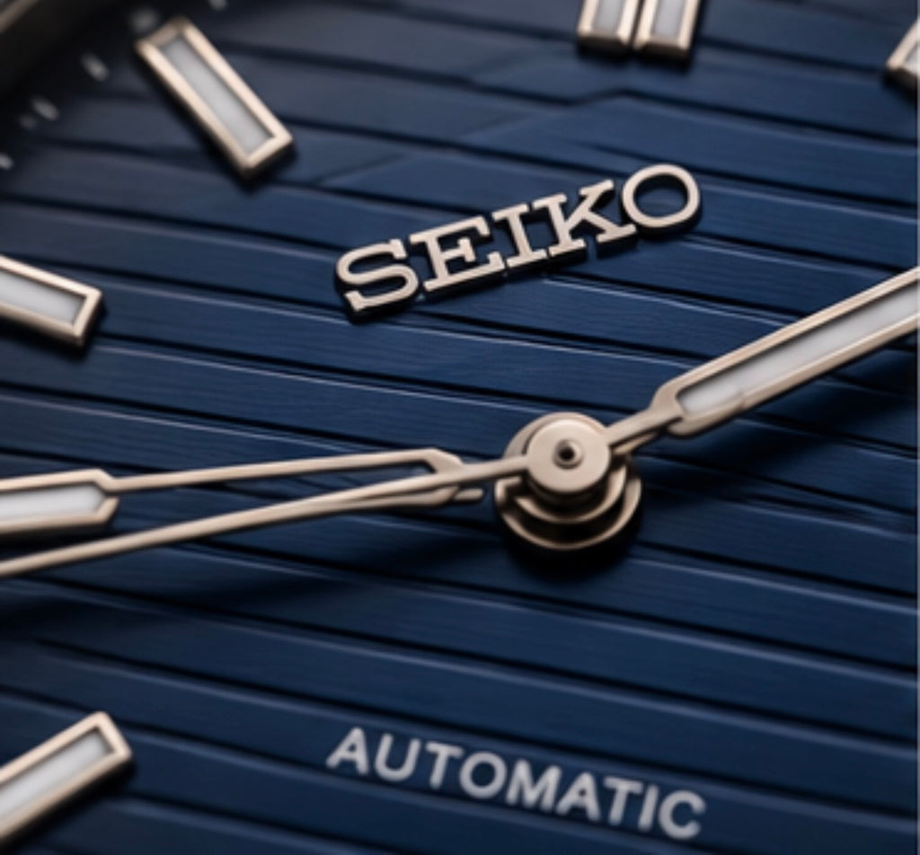 Cadran bleu Ice Blue d'une Seiko Mod automatique